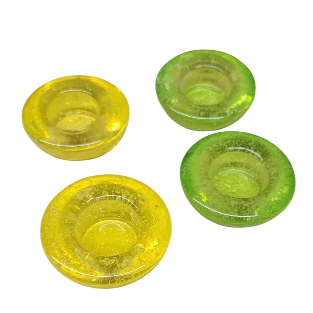 Glass Tea Light Set Vibrant Colors